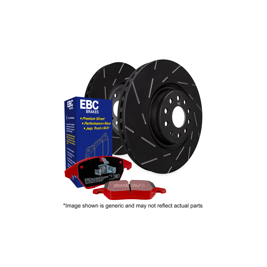 EBC PD07KF015 Aston Martin Daimler Jaguar Redstuff Front Brake Pad & USR Disc Kit - ATE/Girling/TRW Caliper (Inc. DB7, Double Six, XJS) 1 | ML Performance UK Car Parts