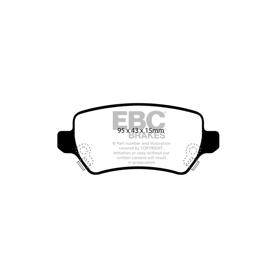 EBC PD06KR298 Opel Vauxhall Greenstuff Rear Brake Pad & USR Disc Kit - Girling/TRW Caliper 2 | ML Performance UK Car Parts