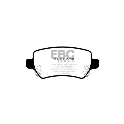 EBC PD06KR298 Opel Vauxhall Greenstuff Rear Brake Pad & USR Disc Kit - Girling/TRW Caliper 2 | ML Performance UK Car Parts