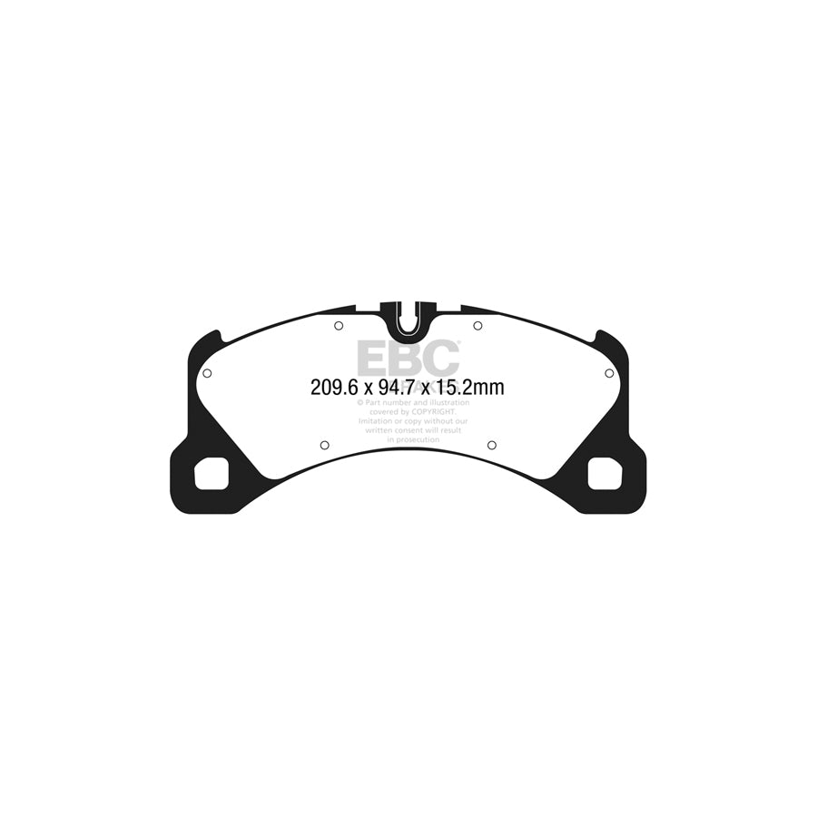 EBC PD04KF1315 Porsche Macan Bluestuff Front Brake Pad & Plain Disc Kit - TRW Caliper 2 | ML Performance UK Car Parts