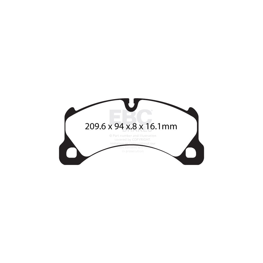 EBC PD04KF1302 Porsche Cayenne (92A) Bluestuff Front Brake Pad & Plain Disc Kit - Brembo Caliper 2 | ML Performance UK Car Parts