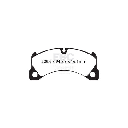 EBC PD04KF1302 Porsche Cayenne (92A) Bluestuff Front Brake Pad & Plain Disc Kit - Brembo Caliper 2 | ML Performance UK Car Parts