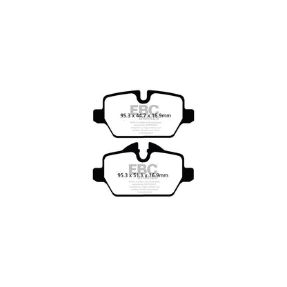 EBC PD03KR860 Mini R60 R61 Yellowstuff Rear Brake Pad & Plain Disc Kit - TRW Caliper 2 | ML Performance UK Car Parts