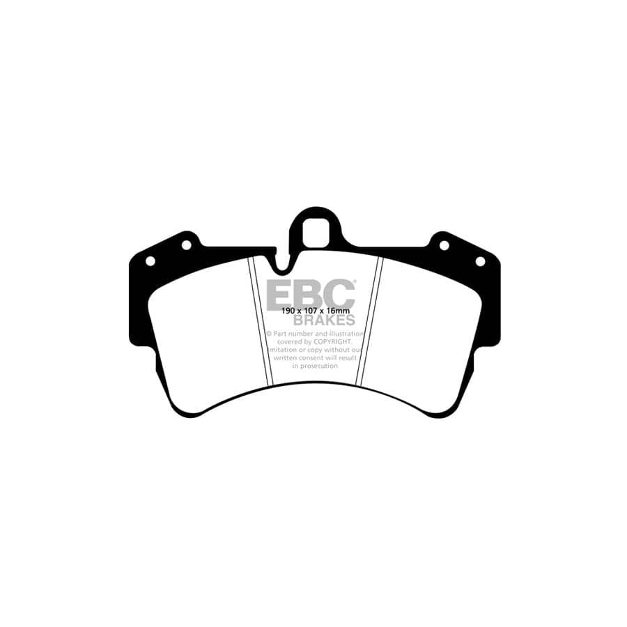 EBC PD13KF082 Audi Porsche VW Yellowstuff Front Brake Pad & GD Disc Kit - Brembo Caliper (Inc. Q7, Cayenne, Touareg) 2 | ML Performance UK Car Parts