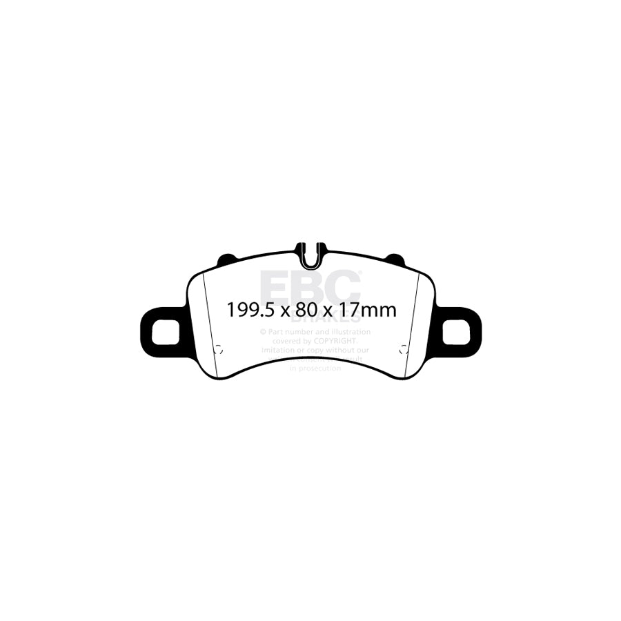 EBC PD04KF1352 Porsche Bluestuff Front Brake Pad & Plain Disc Kit - Brembo Caliper (Inc. Boxster 718 & Cayman 718) 2 | ML Performance UK Car Parts
