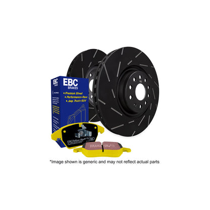 EBC PD08KF073 Audi Porsche VW Yellowstuff Front Brake Pad & USR Disc Kit - Brembo Caliper (Inc. Q7, Cayenne, Touareg) 1 | ML Performance UK Car Parts