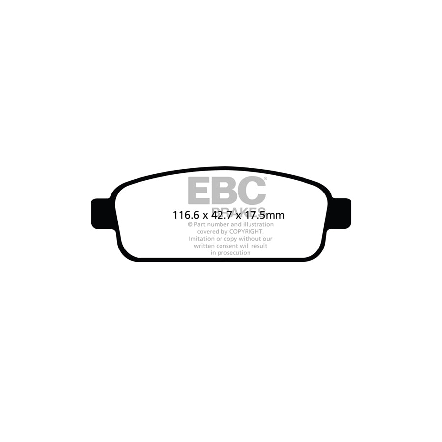 EBC PD03KR854 Opel Vauxhall Astra Yellowstuff Rear Brake Pad & Plain Disc Kit - TRW Caliper 2 | ML Performance UK Car Parts