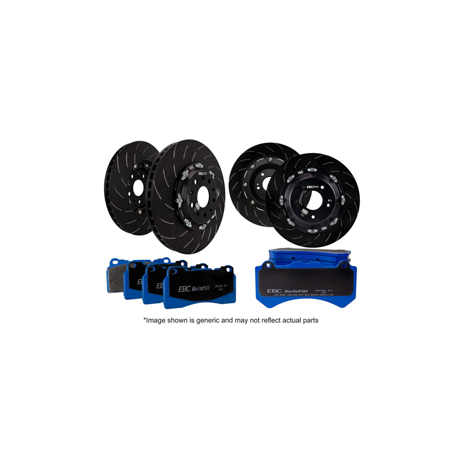 EBC P2DK027B Nissan GT-R (R35) Full Vehicle Kit Bluestuff Pads & 2-Piece Fully-Floating Discs - Brembo Caliper 1 | ML Performance UK Car Parts