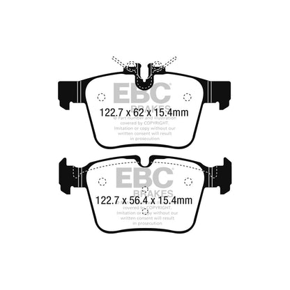 EBC PD01KR889 Mercedes-Benz W/S/C/A205 Greenstuff Rear Brake Pad & Plain Disc Kit - ATE Caliper 2 | ML Performance UK Car Parts