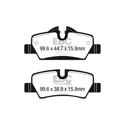 EBC PD01KR892 Mini F56 F57 Greenstuff Rear Brake Pad & Plain Disc Kit - TRW Caliper 2 | ML Performance UK Car Parts