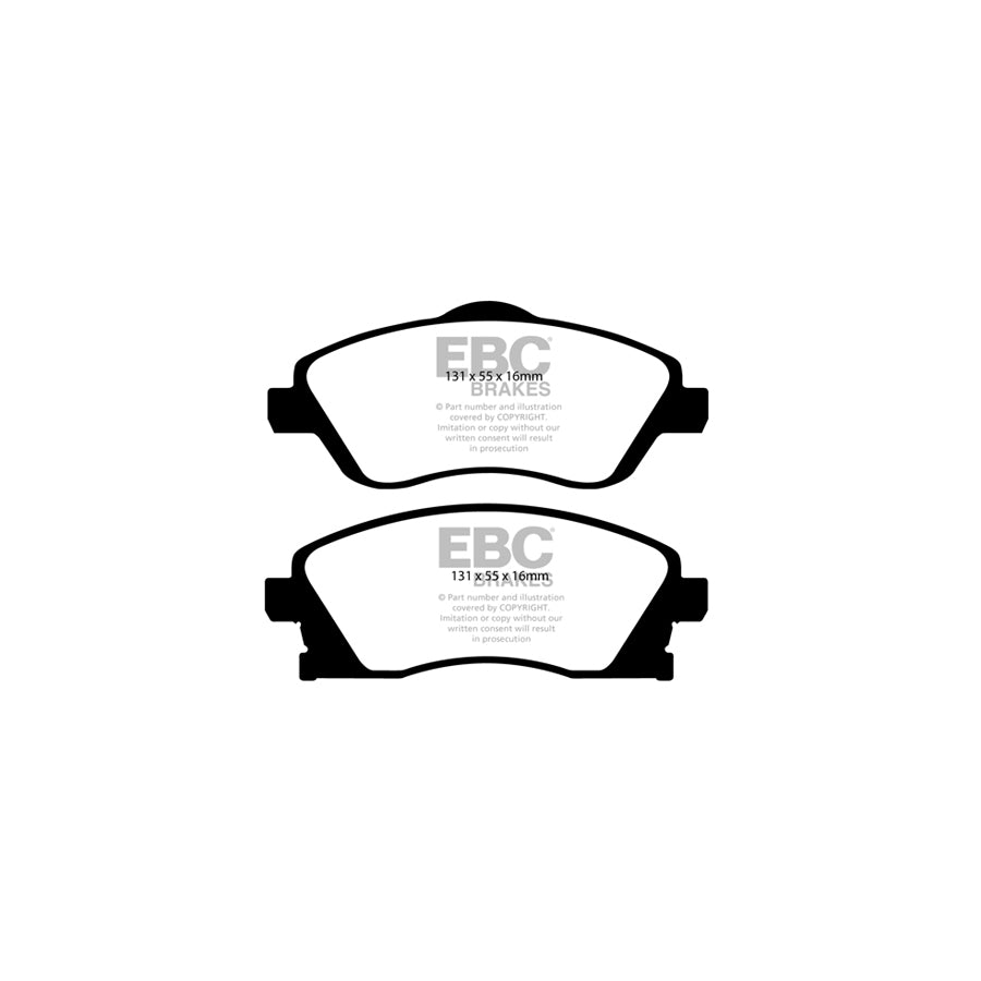 EBC PD06KF601 Vauxhall Greenstuff Front Brake Pad & USR Disc Kit - Girling/TRW Caliper (Inc. Corsa C & Meriva) 2 | ML Performance UK Car Parts