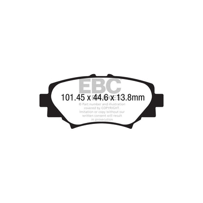 EBC PD03KR886 Mazda 3 Yellowstuff Rear Brake Pad & Plain Disc Kit 2 | ML Performance UK Car Parts