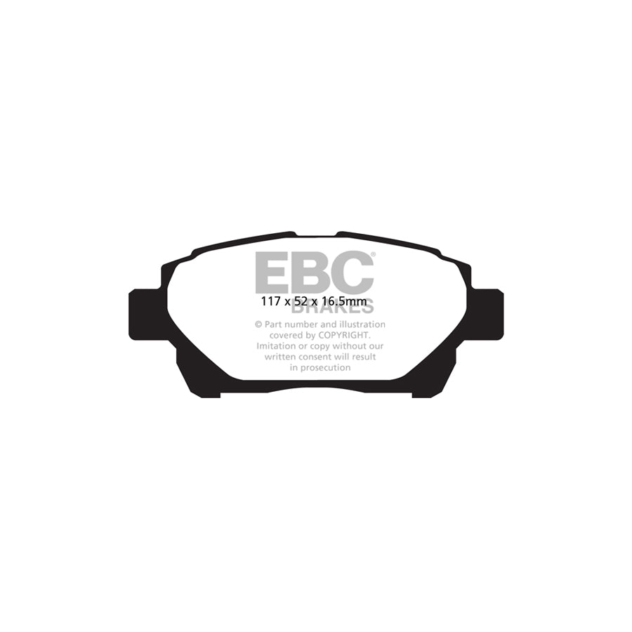 EBC DPX2061 Aston Martin Toyota Ultimax Front Brake Pads - Akebono Caliper (Inc. Cygnet & iQ) 2 | ML Performance UK Car Parts