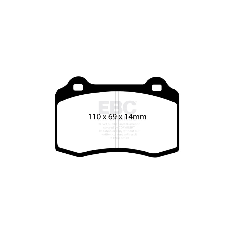 EBC DP41140R Cadillac Hyundai Peugeot Volvo Yellowstuff Front/Rear Brake Pads - Brembo/Girling/TRW Caliper 2 | ML Performance UK Car Parts