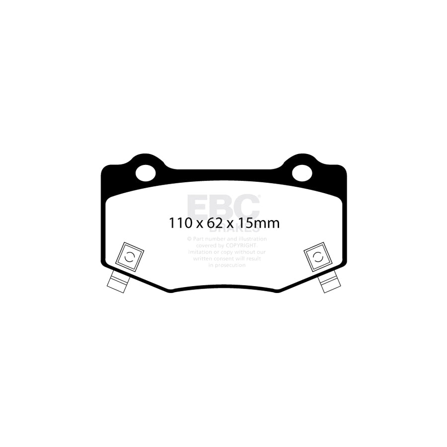 EBC DP33023C Cadillac Chevrolet Redstuff Rear Brake Pads (Inc. ATS-V & Corvette C7) 2 | ML Performance UK Car Parts