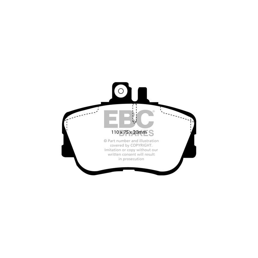 EBC PD07KF138 Mercedes-Benz W202 Redstuff Front Brake Pad & USR Disc Kit - ATE Caliper 2 | ML Performance UK Car Parts