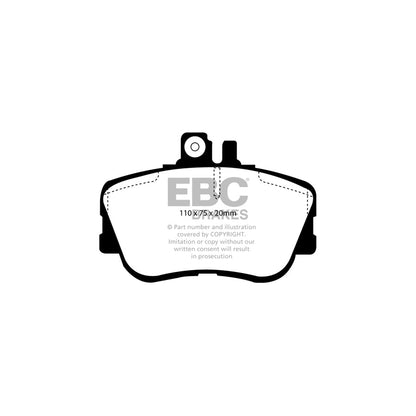 EBC PD07KF138 Mercedes-Benz W202 Redstuff Front Brake Pad & USR Disc Kit - ATE Caliper 2 | ML Performance UK Car Parts