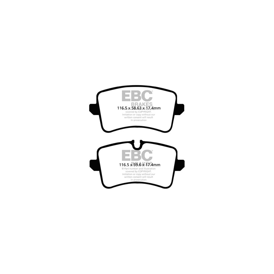 EBC PD04KR604 Porsche Macan Bluestuff Rear Brake Pad & Plain Disc Kit - TRW Caliper 2 | ML Performance UK Car Parts