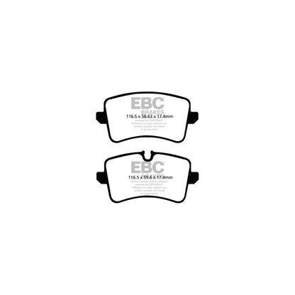 EBC PD04KR604 Porsche Macan Bluestuff Rear Brake Pad & Plain Disc Kit - TRW Caliper 2 | ML Performance UK Car Parts