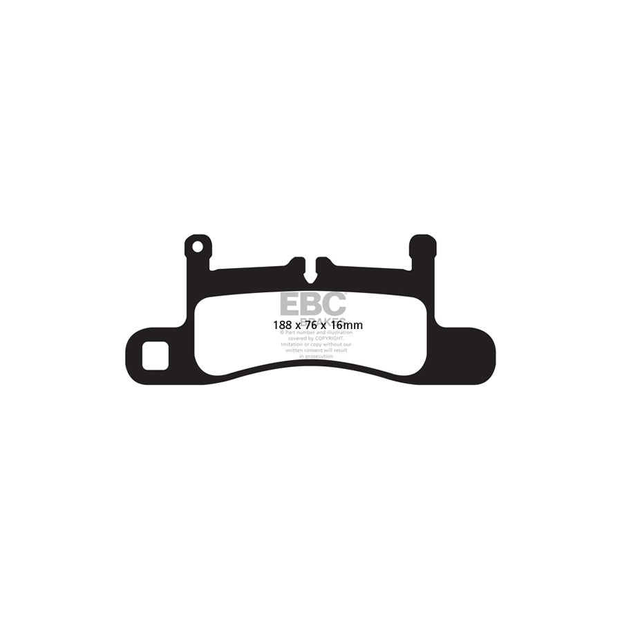 EBC PD04KR606 Porsche VW Cayenne Bluestuff Rear Brake Pad & Plain Disc Kit - Brembo Caliper 2 | ML Performance UK Car Parts