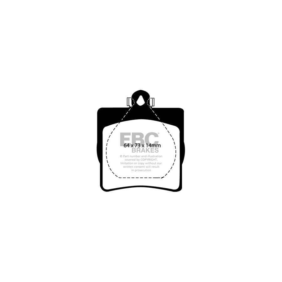 EBC PD07KR078 Chrysler Mercedes-Benz Redstuff Rear Brake Pad & USR Disc Kit - ATE Caliper 2 | ML Performance UK Car Parts