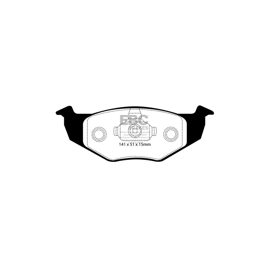EBC PD06KF618 VW Mk4 Greenstuff Front Brake Pad & USR Disc Kit - Girling/TRW Caliper 2 | ML Performance UK Car Parts