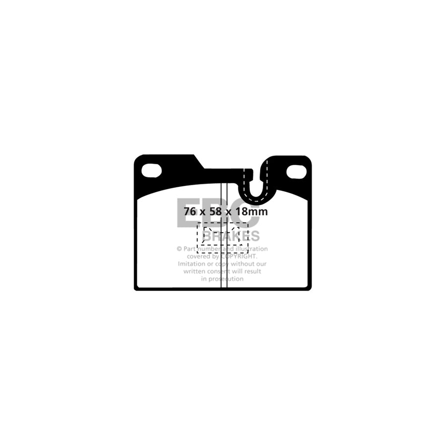 EBC PD03KR593 Porsche Yellowstuff Rear Brake Pad & Plain Disc Kit - ATE Caliper (Inc. 924, 928, 944) 2 | ML Performance UK Car Parts