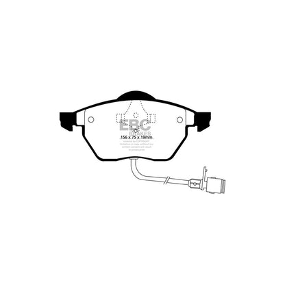 EBC PD06KF629 VW B5 Greenstuff Front Brake Pad & USR Disc Kit - Girling/TRW Caliper 2 | ML Performance UK Car Parts