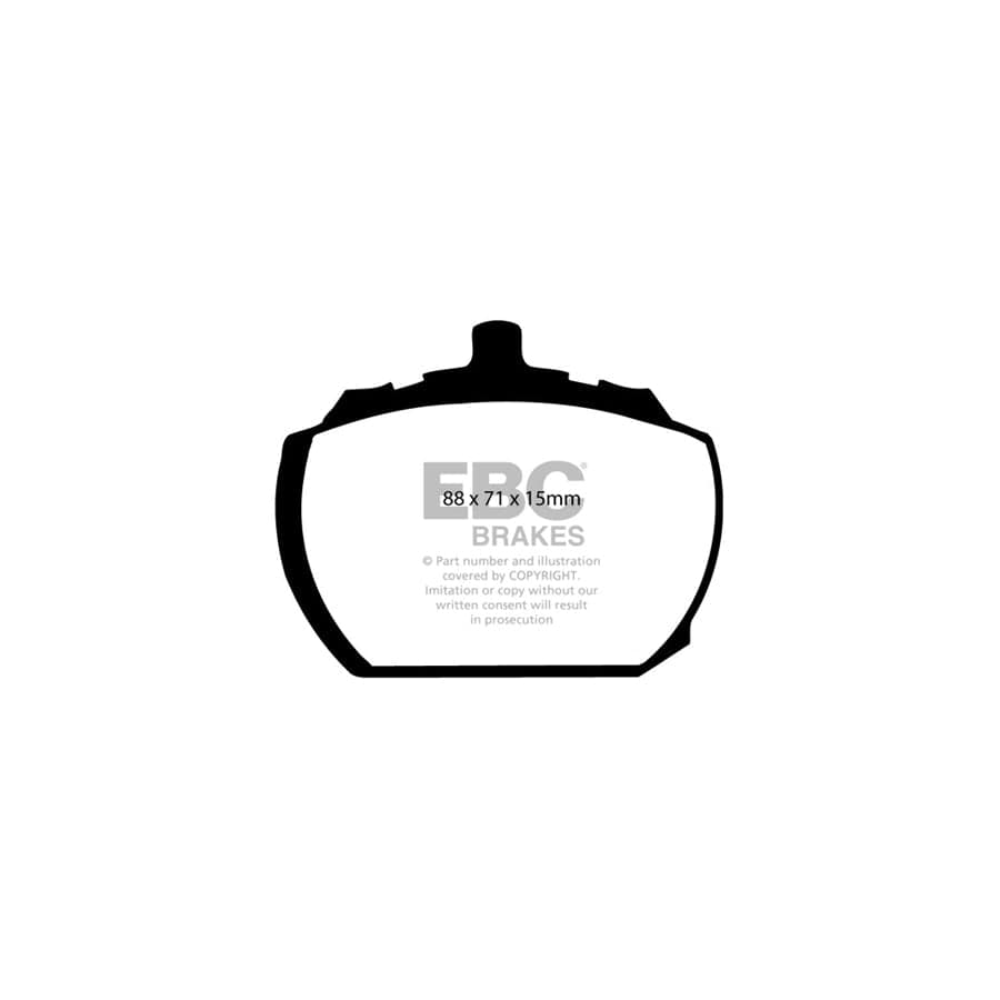 EBC PD03KF1182 Triumph TR8 Yellowstuff Front Brake Pad & Plain Disc Kit 2 | ML Performance UK Car Parts