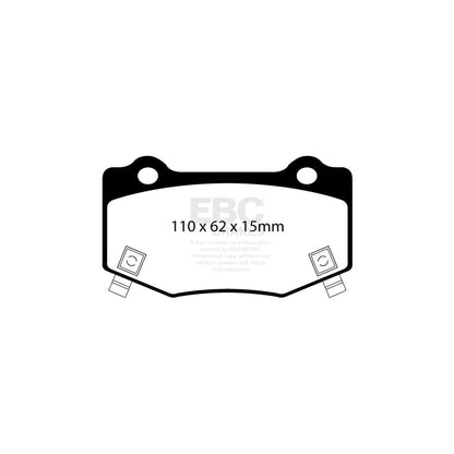 EBC DP53023NDX Cadillac Chevrolet Bluestuff NDX Rear Brake Pads  - Brembo Caliper (Inc. ATS-V, Camaro, Corvette C7) 2 | ML Performance UK Car Parts