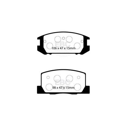 EBC PDKR874 Toyota MR2 Mk3 Ultimax Rear Brake Pad & Plain Disc Kit 2 | ML Performance UK Car Parts