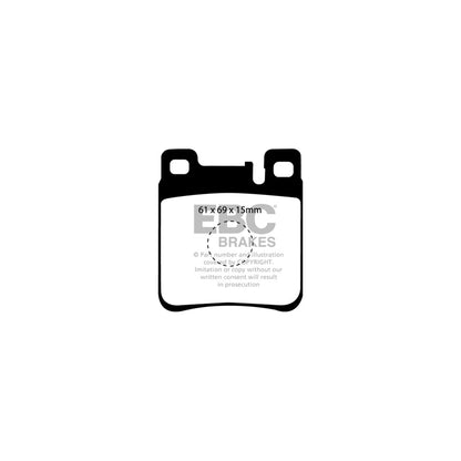 EBC PD07KR128 Mercedes-Benz C208 W210 Redstuff Rear Brake Pad & USR Disc Kit - ATE Caliper 2 | ML Performance UK Car Parts