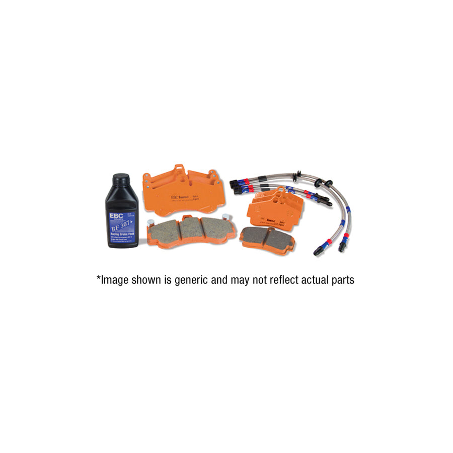 EBC PLK1071R Nissan GT-R (R35) Orangestuff Pads and Brake Line Track Pack - Brembo Caliper 1 | ML Performance UK Car Parts