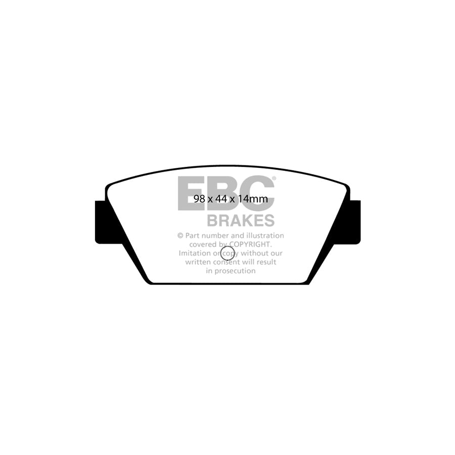 EBC PD07KR144 Mitsubishi Lancer Evo 1 Redstuff Rear Brake Pad & USR Disc Kit - Akebono Caliper 2 | ML Performance UK Car Parts