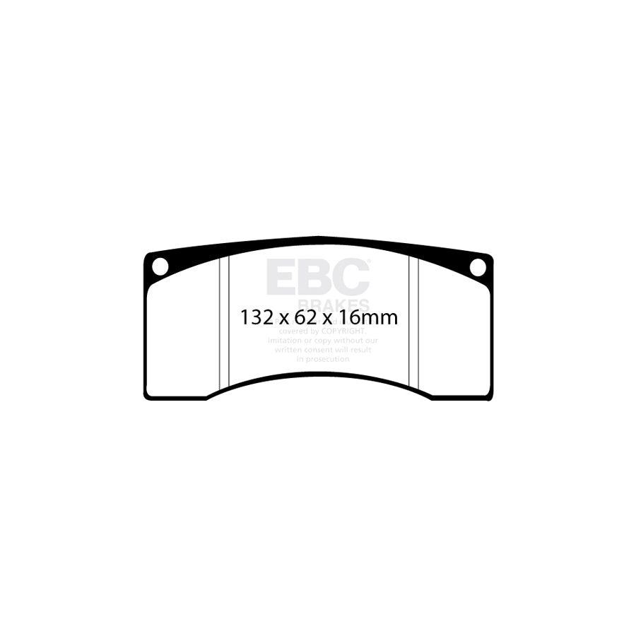 EBC DP8016RPX Ferrari Mitsubishi Subaru RP-X Full Race Front Brake Pads - Brembo Caliper (Inc. F355, Lancer Evo 8, Impreza) 2 | ML Performance UK Car Parts