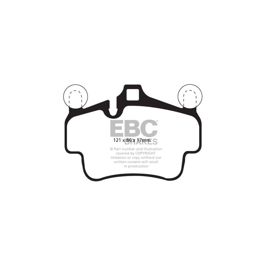 EBC PD02KF422 Porsche Redstuff Front Brake Pad & Plain Disc Kit - Brembo Caliper (Inc. Boxster & Cayman) 2 | ML Performance UK Car Parts