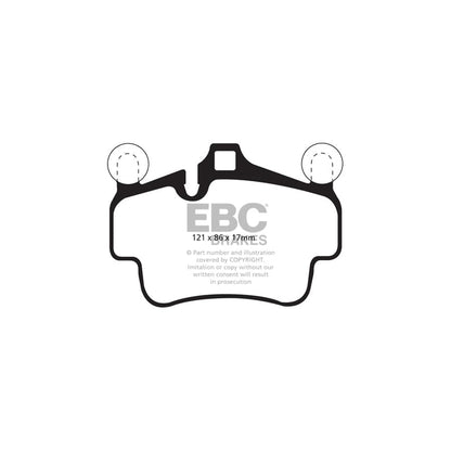 EBC PD02KF422 Porsche Redstuff Front Brake Pad & Plain Disc Kit - Brembo Caliper (Inc. Boxster & Cayman) 2 | ML Performance UK Car Parts