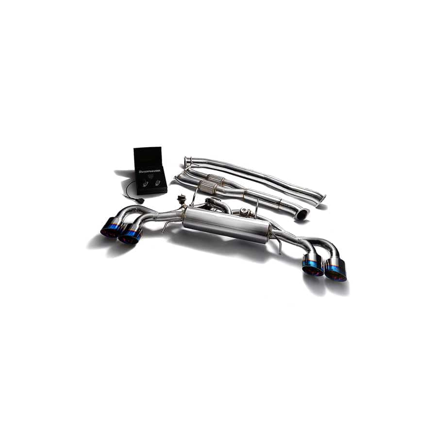 Armytrix NI35S-AF NI35S-QS12B Valvetronic 90mm Exhaust System w/Race Y-Pipe & Nissan GT-R R35 2009-2021 with Quad Blue Coated 5" | Supercar Parts UK UK Car Parts