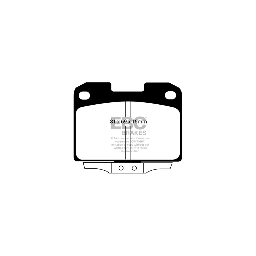 EBC PD07KR147 Mitsubishi 3000 Redstuff Rear Brake Pad & USR Disc Kit 2 | ML Performance UK Car Parts