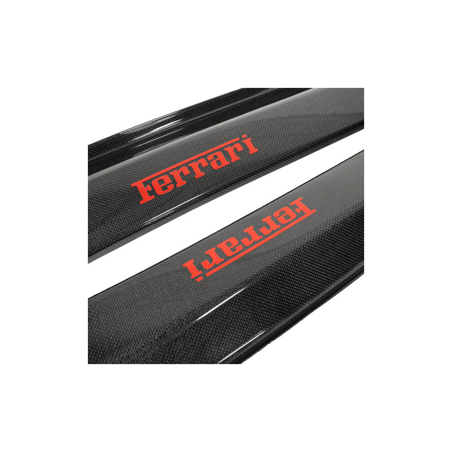 Carbon Fiber Door Sill/Step With Inserts Red Script - Ferrari F355  | Supercar Parts UK