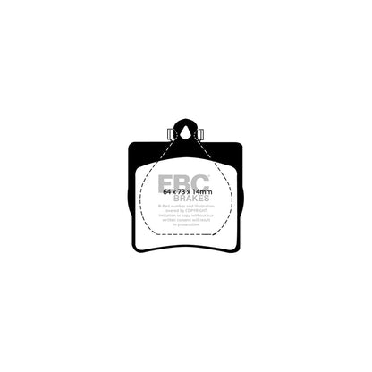 EBC PD06KR135 Chrysler Mercedes-Benz Greenstuff Rear Brake Pad & USR Disc Kit - ATE Caliper 2 | ML Performance UK Car Parts