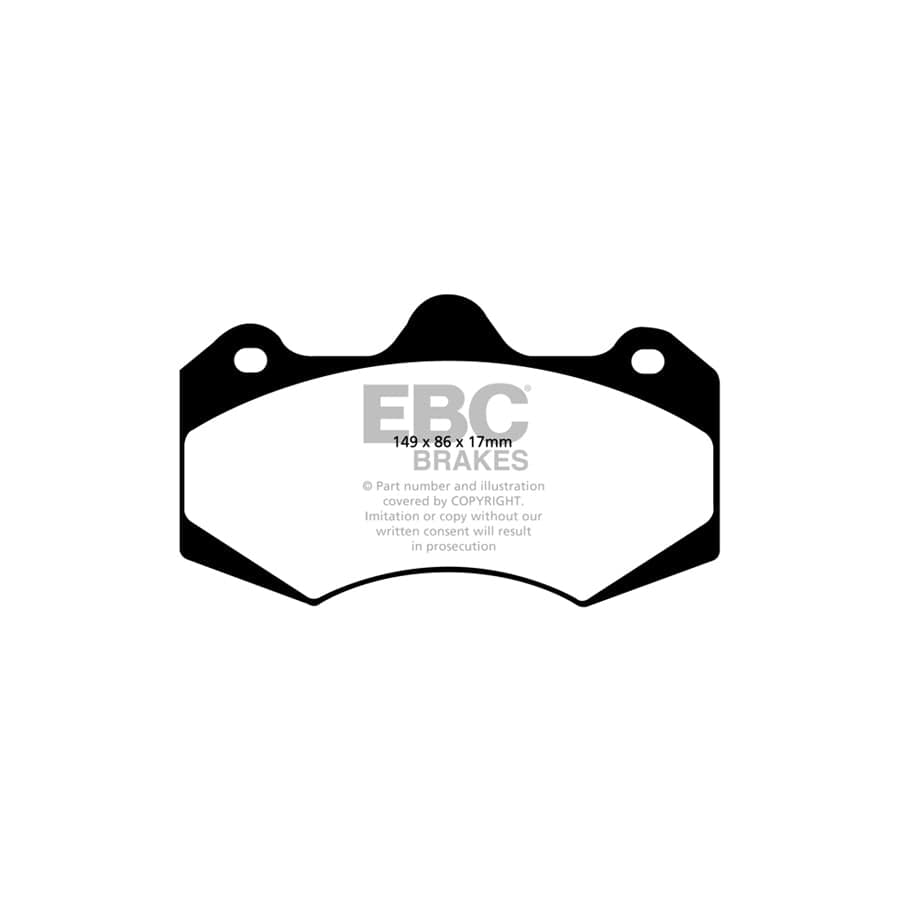 EBC PD02KF481 Holden HSV Vauxhall Redstuff Front Brake Pad & Plain Disc Kit - AP Caliper (Inc. E & VXR8) 2 | ML Performance UK Car Parts
