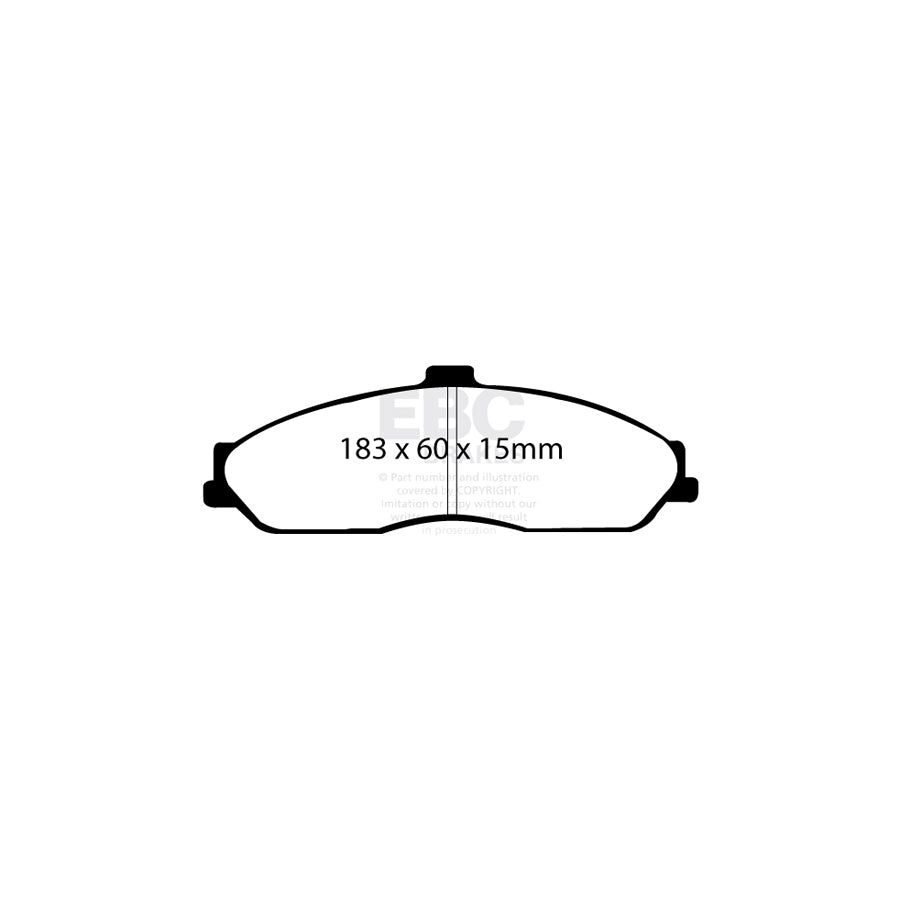 EBC PD05KF213 Cadillac Chevrolet Orangestuff Front Brake Pad & Plain Disc Kit (Inc. XLR & Corvette C6) 2 | ML Performance UK Car Parts
