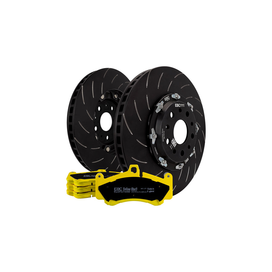 EBC P2DK050Y Nissan GT-R (R35) Front Kit Yellowstuff Pads & 2-Piece Fully-Floating Discs - Brembo Caliper 1 | ML Performance UK Car Parts