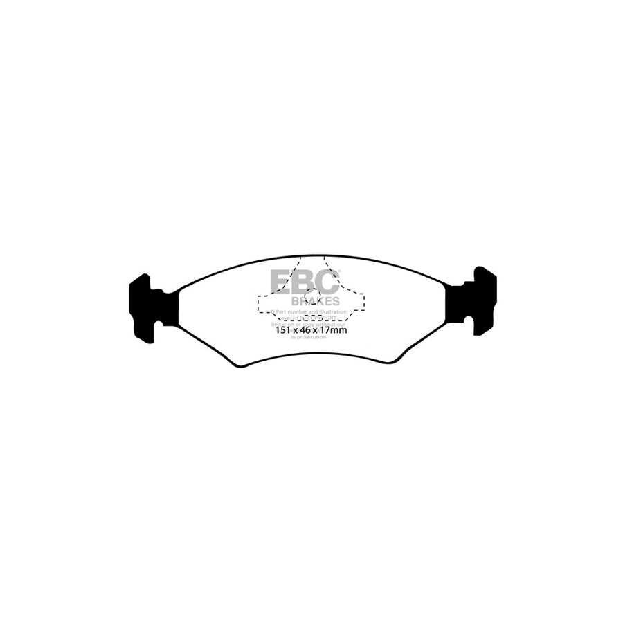 EBC DP4415R Ferrari Ford Ginetta Tiger Yellowstuff Front/Rear Brake Pads - ATE/Girling/TRW Caliper 2 | ML Performance UK Car Parts