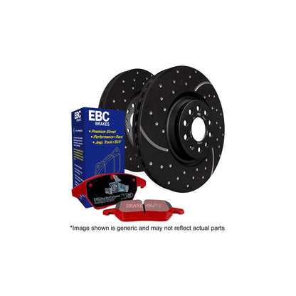 EBC PD12KF042 Audi Porsche Redstuff Front Brake Pad & GD Disc Kit - Brembo Caliper (Inc. RS2 & 968) 1 | ML Performance UK Car Parts