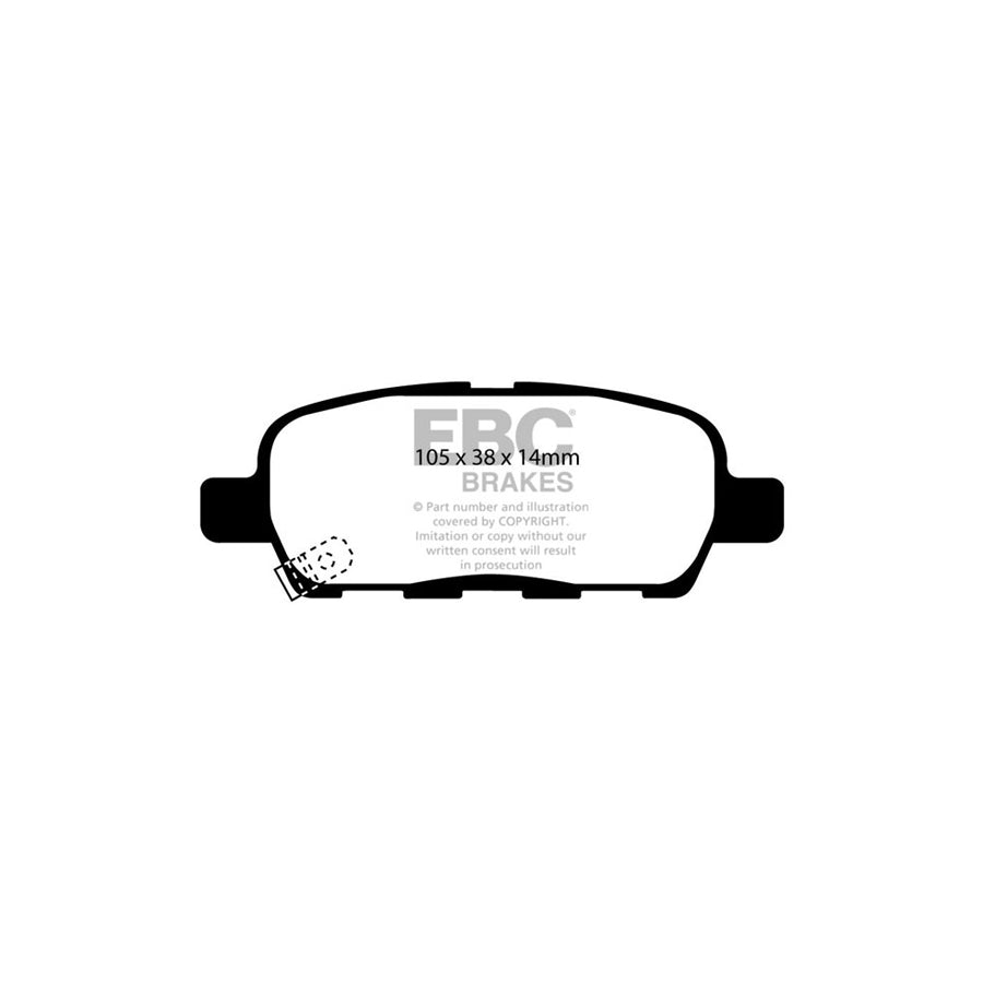 EBC PD01KR825 Nissan Skyline (V35) Greenstuff Rear Brake Pad & Plain Disc Kit - Akebono Caliper 2 | ML Performance UK Car Parts