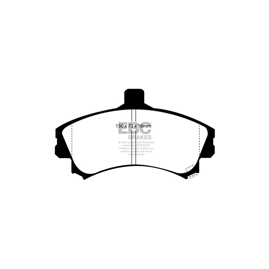 EBC PD06KF439 Mitsubishi Proton Volvo Greenstuff Front Brake Pad & USR Disc Kit - Girling/TRW Caliper 2 | ML Performance UK Car Parts