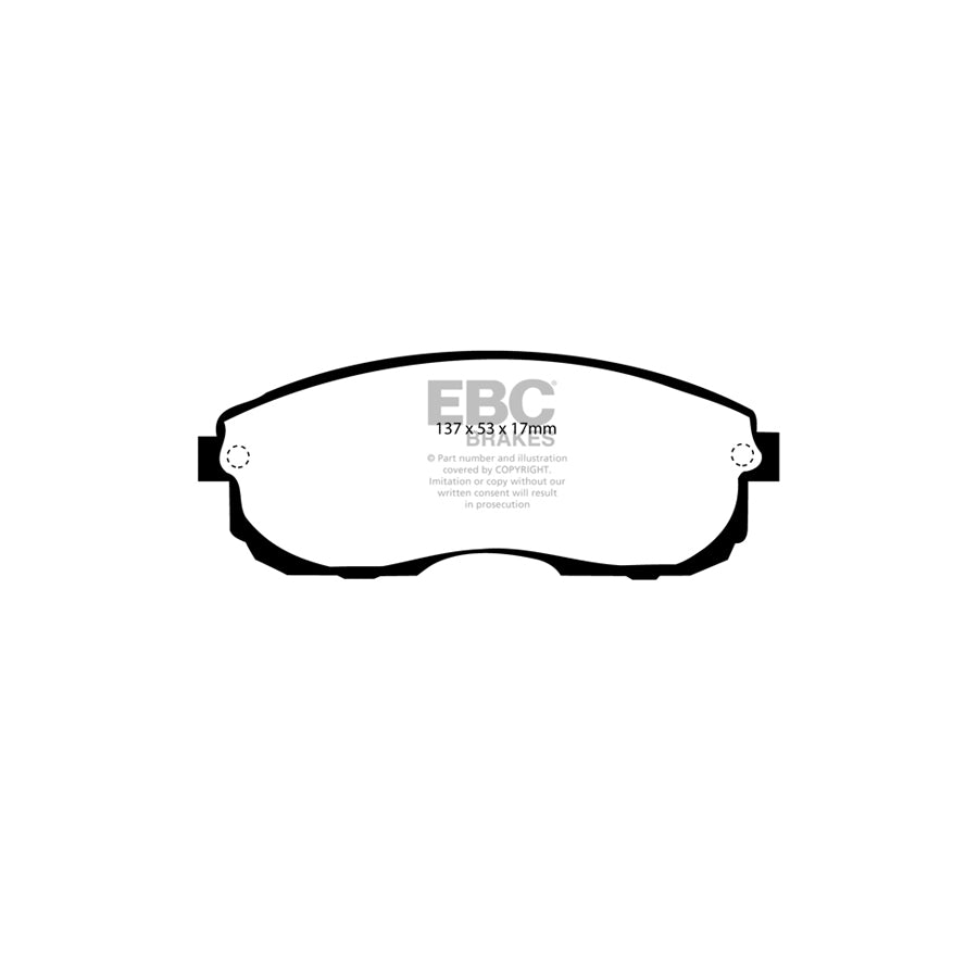 EBC PD06KF458 Nissan Greenstuff Front Brake Pad & USR Disc Kit (Inc. Skyline R32 & 200SX) 2 | ML Performance UK Car Parts