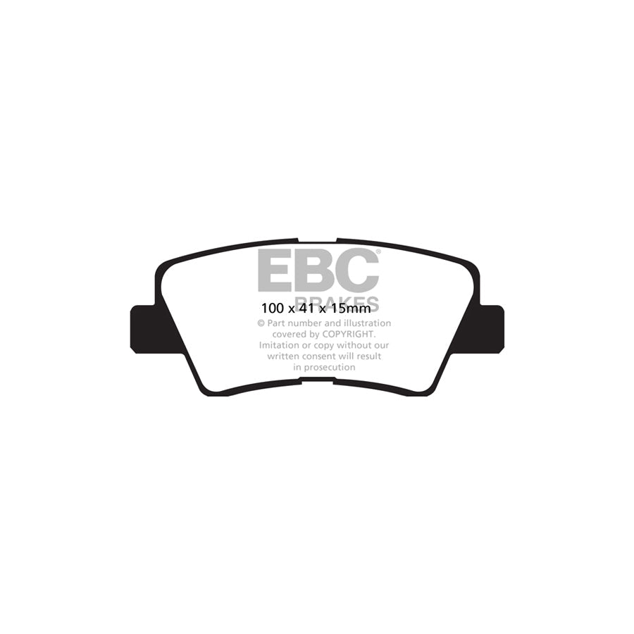 EBC PD01KR854 Hyundai Kia Greenstuff Rear Brake Pad & Plain Disc Kit 2 | ML Performance UK Car Parts